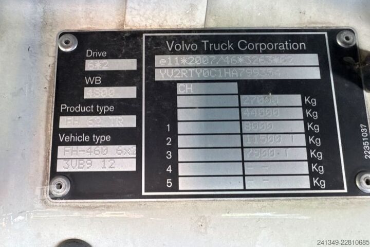 Jäähdytysrekka VOLVO FH-460 6x2 Mitsubishi Frigo