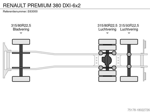 Lagaminas RENAULT PREMIUM 380 DXI-6x2