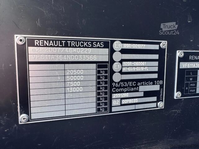 Gevaarlijke stoffen Renault T440 EVO 2021 / 13Ltr Motor / ADR EXII EXIII AT FL