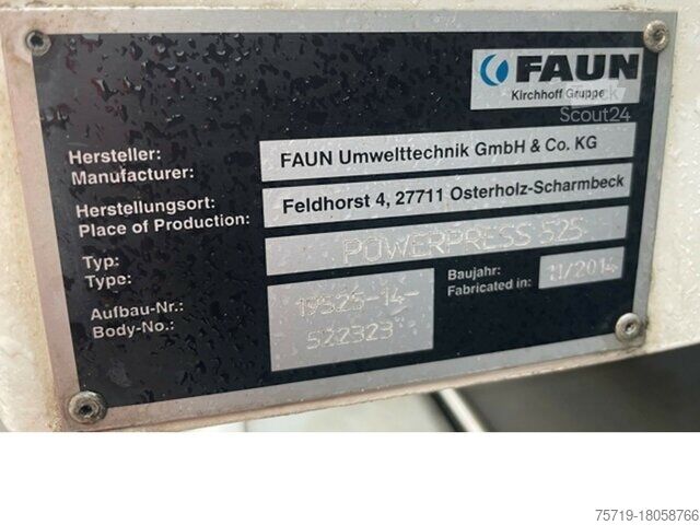 Müllwagen MAN 26.320 6x2 TGS Faun Powerpress 525 Euro6