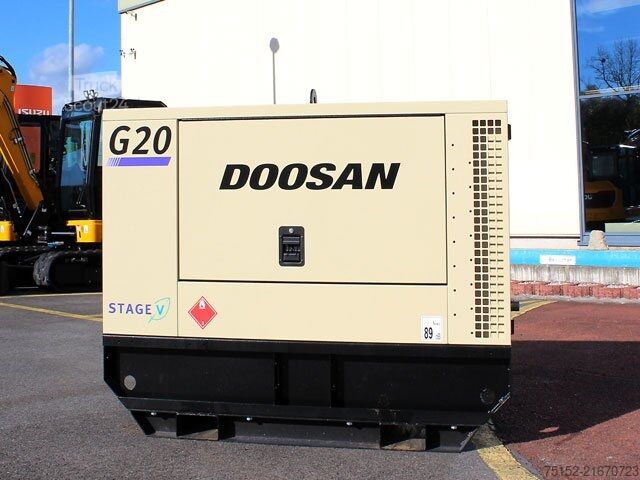 Elgenerator Doosan G20-CE - Stufe 5 - Generator - Stromgenerator - NEU mit FI-Schutzschalter Typ B - DGUV