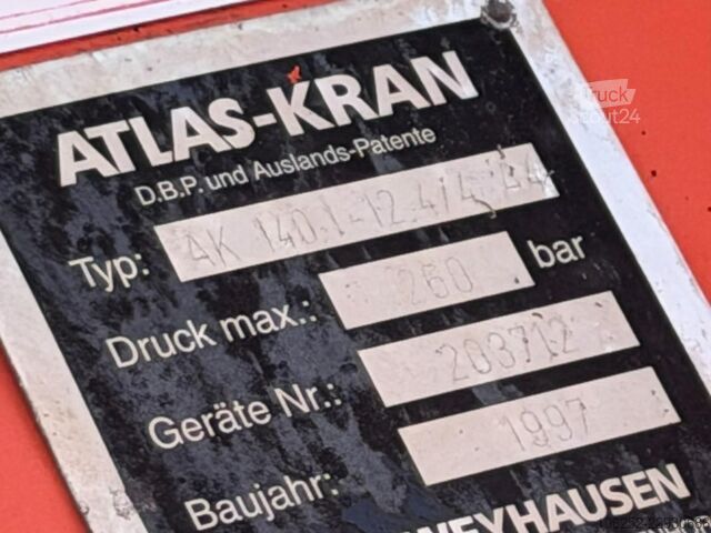 κοντέινερ γάντζου WAF ATLAS 140.1 AK 4x CONTAINER + CRANE ATLAS + RADIO