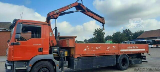 Caixa plana MAN TG-M18.280PS Hiab 111B-2 mit Funk