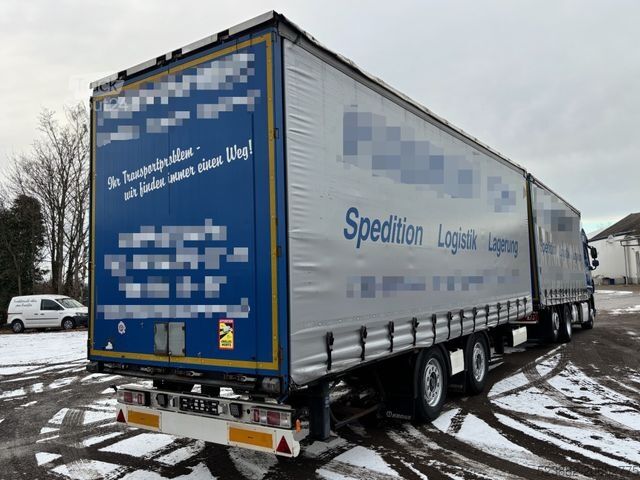 Samochód ciężarowy z plandeką typu platforma DAF XF440 6x2*SSC*Komplettzug*Edscha*Lift*Tandem*ACC