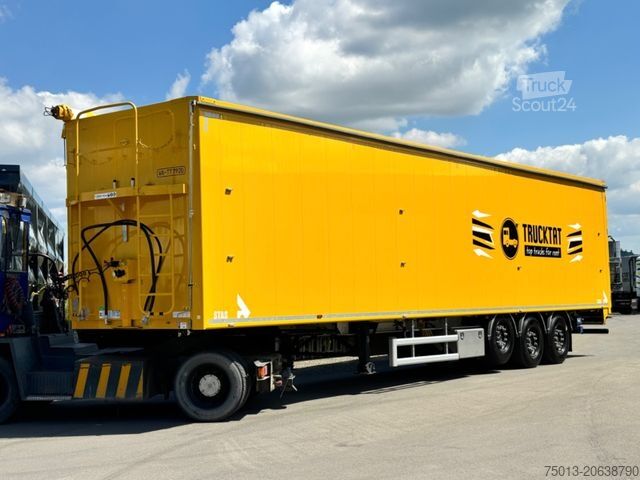 Semi-remorque à plancher roulant STAS 91 cbm, Cargofloor 10 mm, Liftachse, Schutzplane