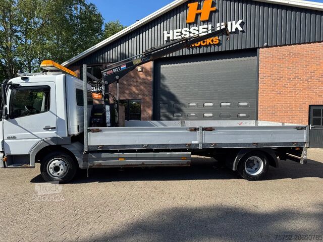 Car transporter Mercedes-Benz Atego 818 Machinery transporter + Hiab Crane 28...