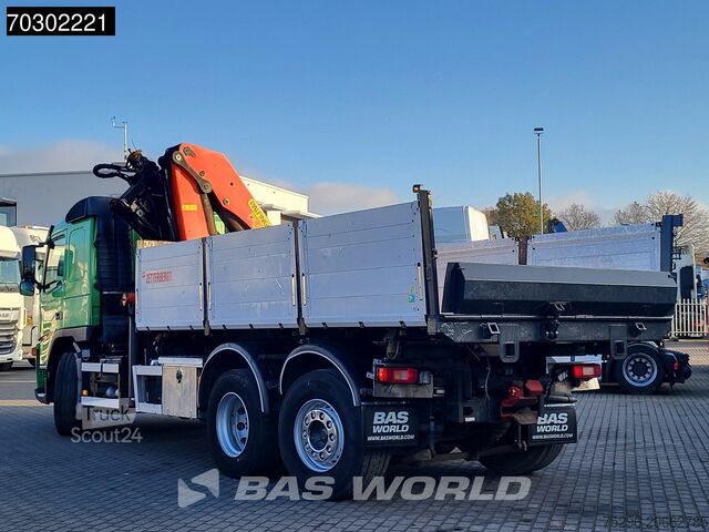 3-Seiten-Kipper Volvo FM 340 FM 6X2 Palfinger PK23002 Crane 10m3 3-w...