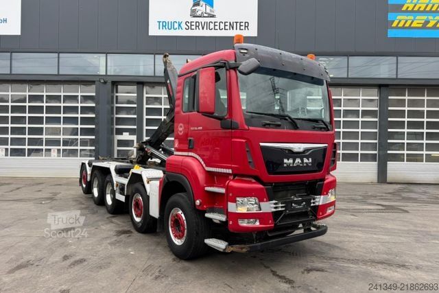 Ruloninė konteinerinė savivartis MAN TGS 35.480 10x4 Hiab 26T