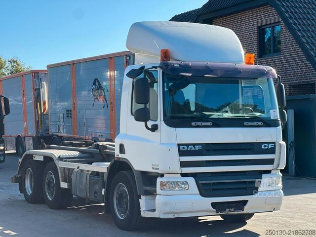 Haakarm vrachtwagen DAF CF 250 VDL-Abrollkipper mit Planenaufbau u. LBW