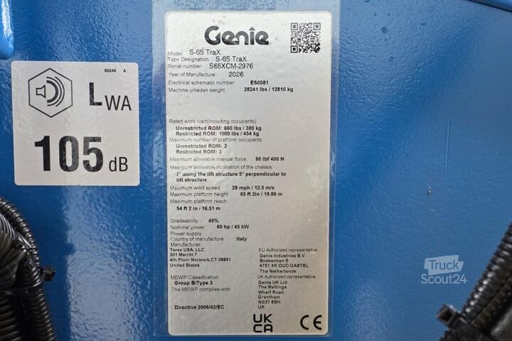 Plate-forme télescopique Genie S65XC Trax Valid inspection, *Guarantee! Diesel, 4