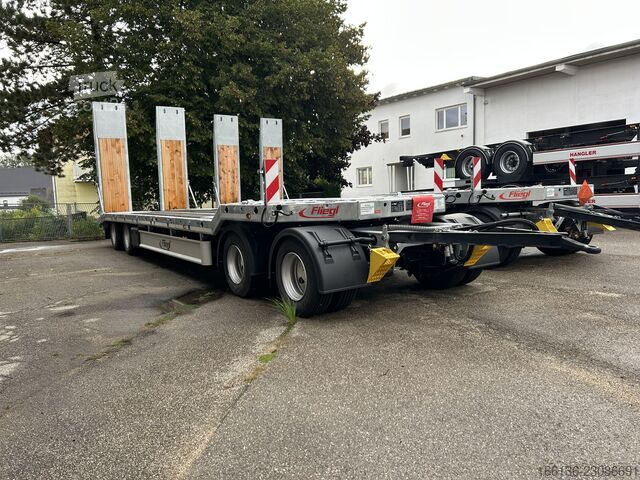 Tieflader Anhänger Fliegl 4-Achs Tiefladeanhänger VTS 400 Par/hydr