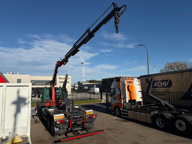 Containertransport (haakarmsysteem) Scania P400 6x4 HOOKLIFT + CRANE PALFINGER PK9001 EH -...