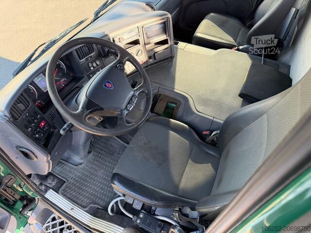 Containertransport (haakarmsysteem) Scania P400 6x4 ABROLLKIPPER + KRAN PALFINGER PK9001 E...