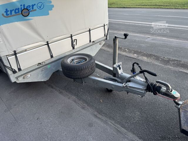 Trailer with flatbed & tarpaulin Henra 