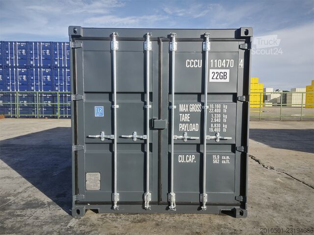 Seecontainer 10 Fuß Seecontainer / one Way Lagercontainer / Anthrazit / Lichtgrau