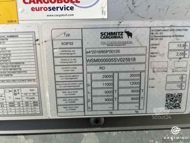 Koffer oplegger SCHMITZ CARGOBULL Trockenfracht Standard