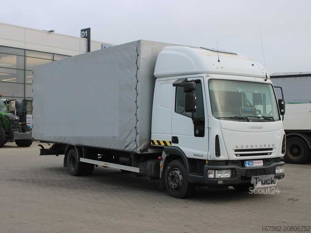 Samochód ciężarowy z plandeką typu platforma IVECO EUROCARGO 120EL21, EURO 3, PNEU 80%