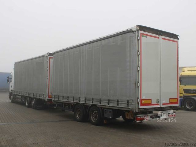 Φορτηγό πλατφόρμα με μουσαμά SCANIA R410, EURO 6, 6X2, AIR SUSPENSIONS