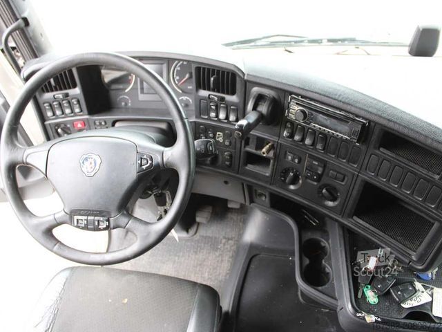 Φορτηγό πλατφόρμα με μουσαμά SCANIA R410, EURO 6, 6X2, AIR SUSPENSIONS