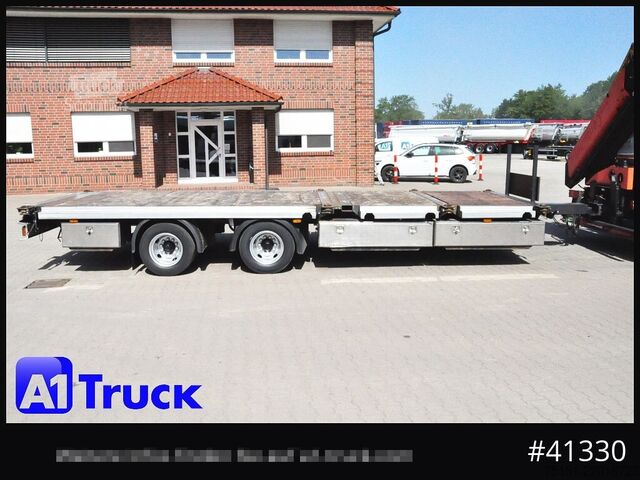 Åben trailer STEHMANN ZZW 16, Container, verbreiterbar, ausziehbar, oben gekuppelt