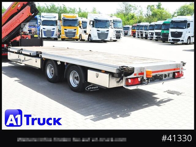 Åben trailer STEHMANN ZZW 16, Container, verbreiterbar, ausziehbar, oben gekuppelt