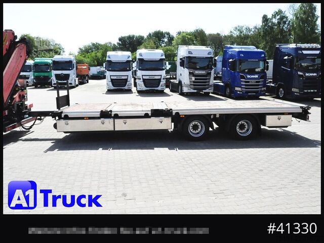 Åben trailer STEHMANN ZZW 16, Container, verbreiterbar, ausziehbar, oben gekuppelt