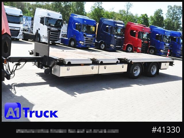 Åben trailer STEHMANN ZZW 16, Container, verbreiterbar, ausziehbar, oben gekuppelt