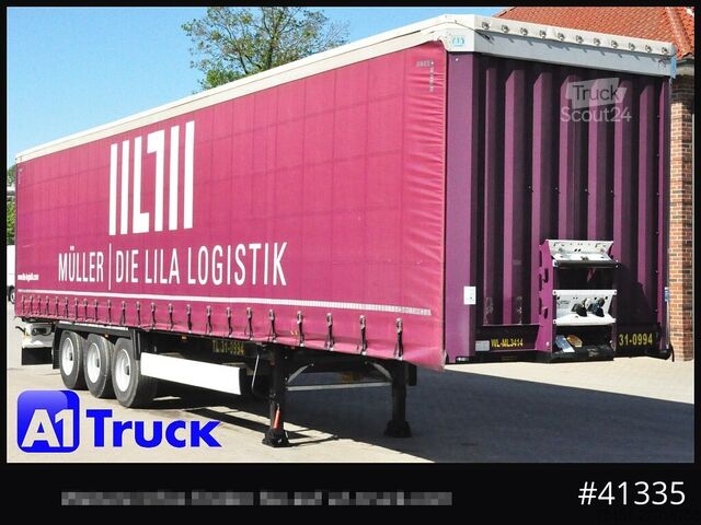 Open oplegger met zeil KRONE Code XL, VDI 2700, original 14.261 km, Werksverkehr