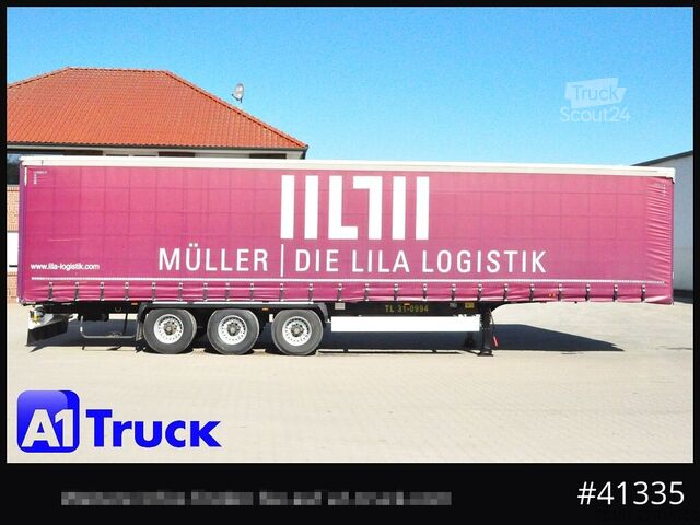 Open oplegger met zeil KRONE Code XL, VDI 2700, original 14.261 km, Werksverkehr