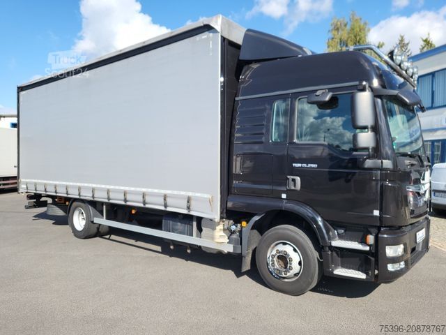Platformas kravas automašīna ar tentu MAN TGM 15.290 BL Curtainside-Edscha, 1.Hand