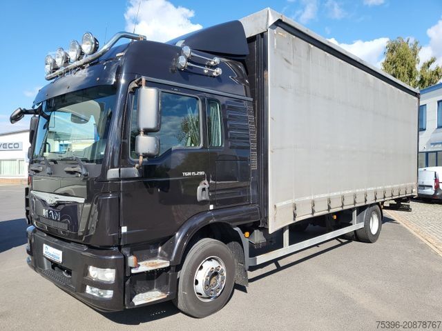 Platformas kravas automašīna ar tentu MAN TGM 15.290 BL Curtainside-Edscha, 1.Hand