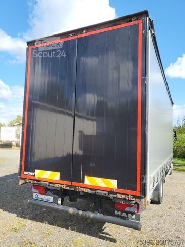 Platformas kravas automašīna ar tentu MAN TGM 15.290 BL Curtainside-Edscha, 1.Hand