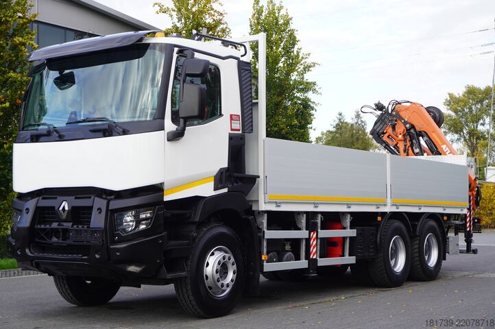 Plattform mit Kran Renault C380 Comfort 6x4 / Atlas 172.3E crane