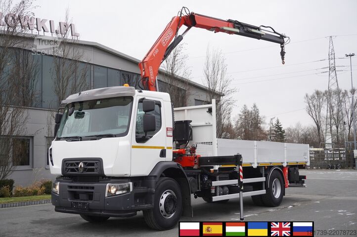 Plattform mit Kran Renault C280 DTI 8 / FASSI crane 5.6T / 560 mth
