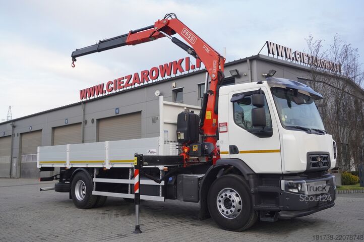 Plattform mit Kran Renault C280 DTI 8/ FASSI crane F135A.22/ 8units