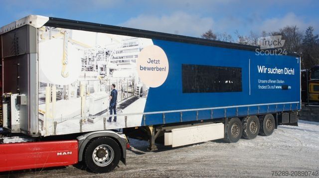 Auflieger mit Pritsche & Plane SCHMITZ CARGOBULL SCS 24/L Pritsche + Plane RoofSafetyAirBag