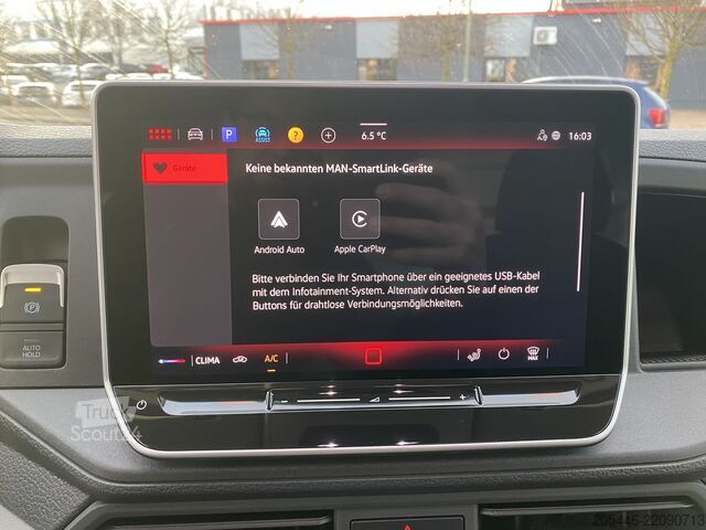 Kuljetusauto laatikkokorilla ja takavedolla MAN TGE 3.160 Blyss Koffer Next Level