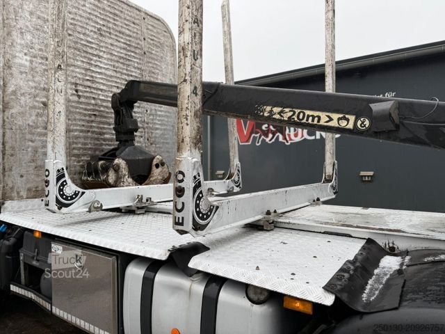 Holztransporter LKW MERCEDES-BENZ Arocs 2546 BL 6x4HAD Palfinger LK + Janzen T19