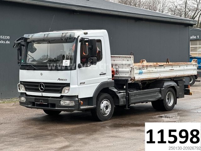 Tre-vejs tippevogn MERCEDES-BENZ Atego 818 4x2 Terex-Ladekran, Meiller-DSK, 7.5 t