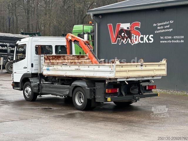 Tre-vejs tippevogn MERCEDES-BENZ Atego 818 4x2 Terex-Ladekran, Meiller-DSK, 7.5 t