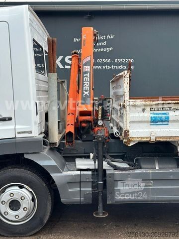 Tre-vejs tippevogn MERCEDES-BENZ Atego 818 4x2 Terex-Ladekran, Meiller-DSK, 7.5 t
