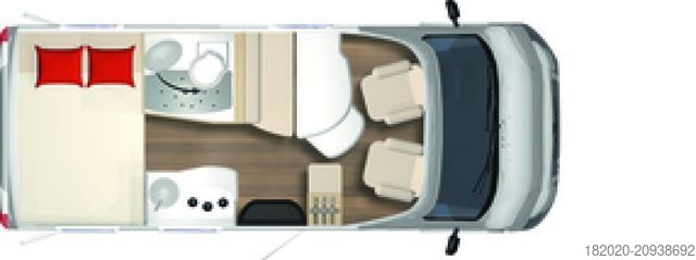 Daļēji integrēta kemperis BÜRSTNER Travel Van T 590 G (ex. 21) SAT, Navi + RFK uvm.