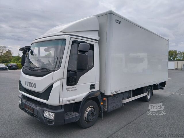 камион-фургон Iveco EuroCargo ML 75 E 19/P LBW Türe im Koffe