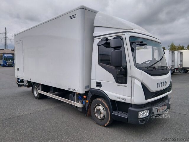 камион-фургон Iveco EuroCargo ML 75 E 19/P LBW Türe im Koffe