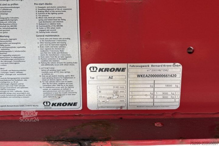 Remorque ouverte avec bâche Krone AZ Plane+HB / Swiss-Vehicle