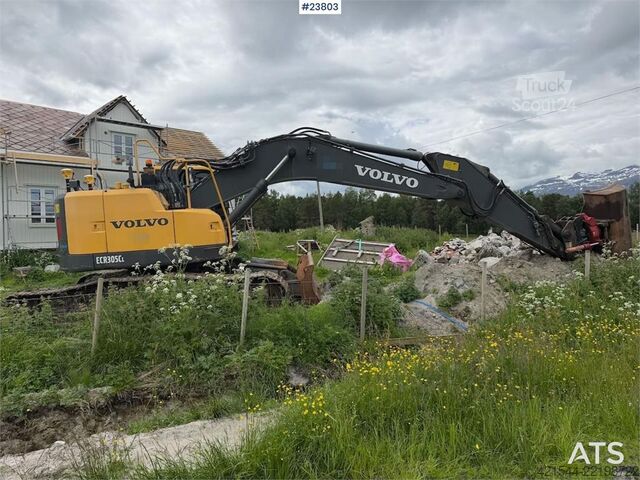 гусеничный экскаватор Volvo ECR305CL excavator w/ GPS, sanding bucket and roto