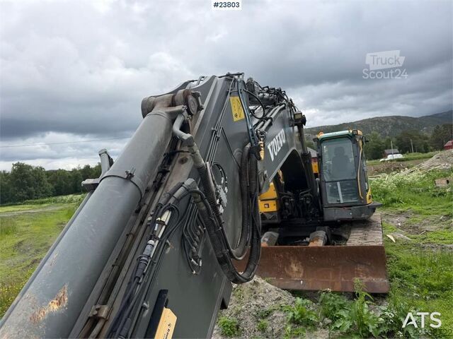 Pelle sur chenilles Volvo ECR305CL excavator w/ GPS, sanding bucket and roto