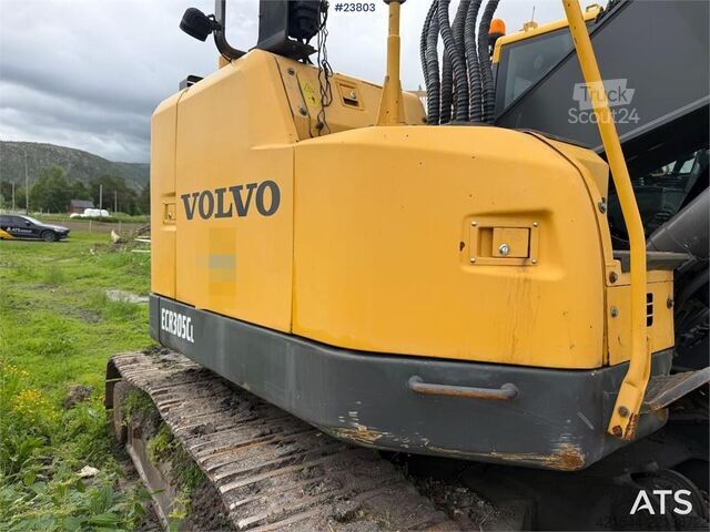 Pelle sur chenilles Volvo ECR305CL excavator w/ GPS, sanding bucket and roto