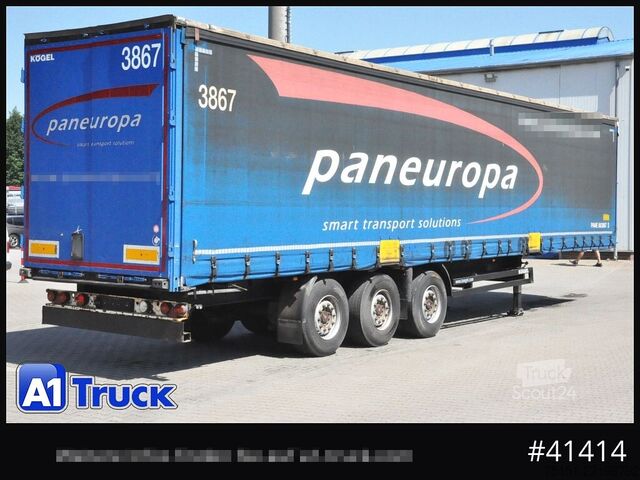 Brandalı açık yarı römork KOEGEL S 24 Tautliner, Code XL, BPW,  1 Vorbesitzer, VDI 2700