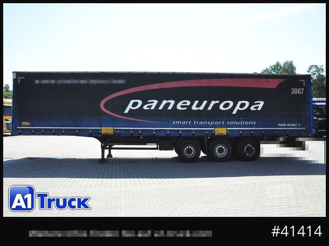Brandalı açık yarı römork KOEGEL S 24 Tautliner, Code XL, BPW,  1 Vorbesitzer, VDI 2700
